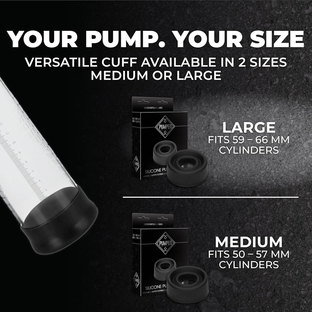 Shots Silicone Pump Sleeve (Large, Black) – Comfort & Airtight Seal 🖤