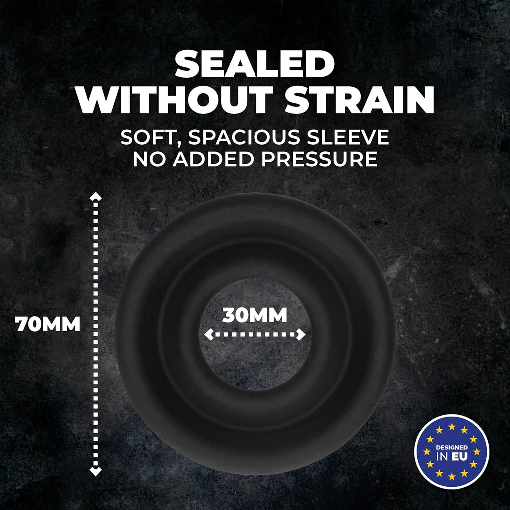 Shots Silicone Pump Sleeve (Large, Black) – Comfort & Airtight Seal 🖤