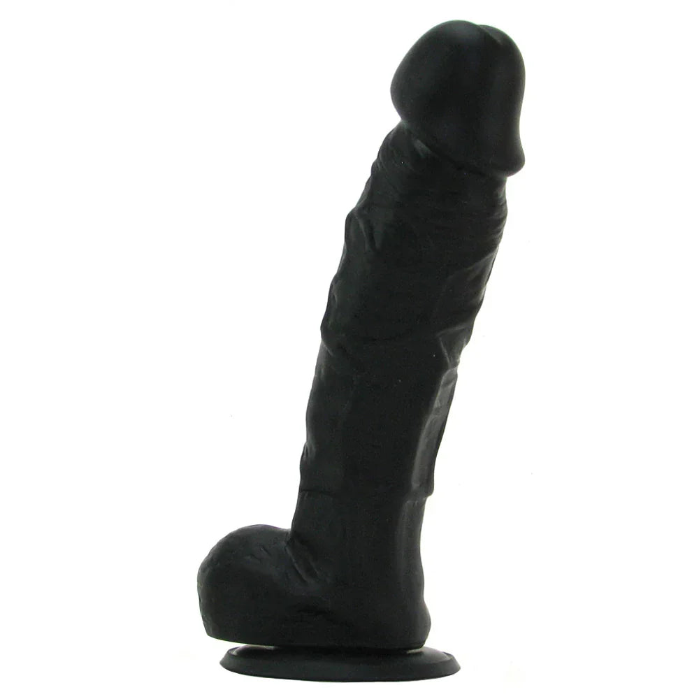 Small Silicone Colours Dildo 7" – Black