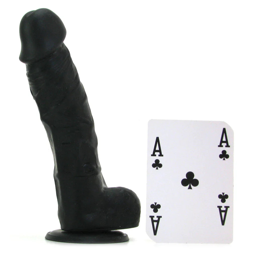 Small Silicone Colours Dildo 7" – Black