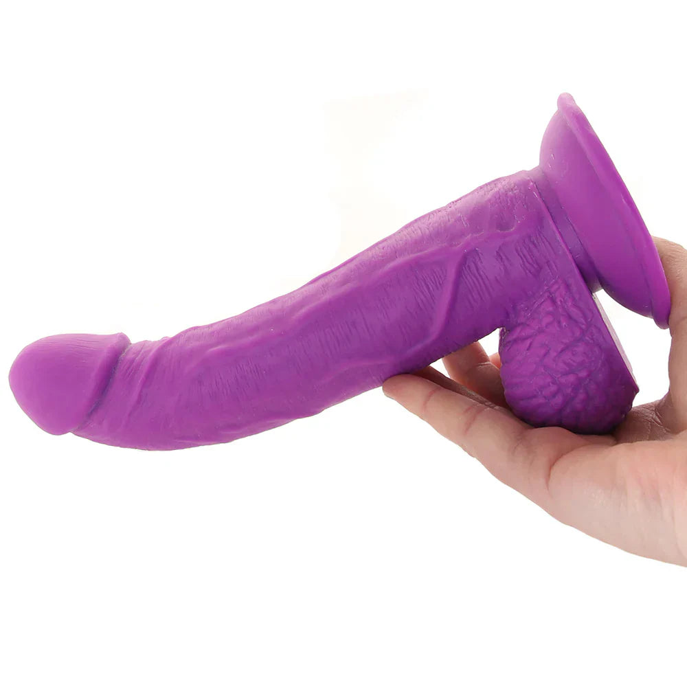 Pop Peckers 7.5 Inch Ballsy Dildo in Purple