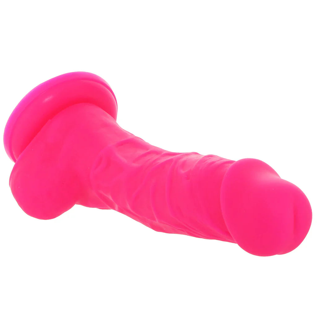 Small Silicone Colours Dildo  7"– Pink