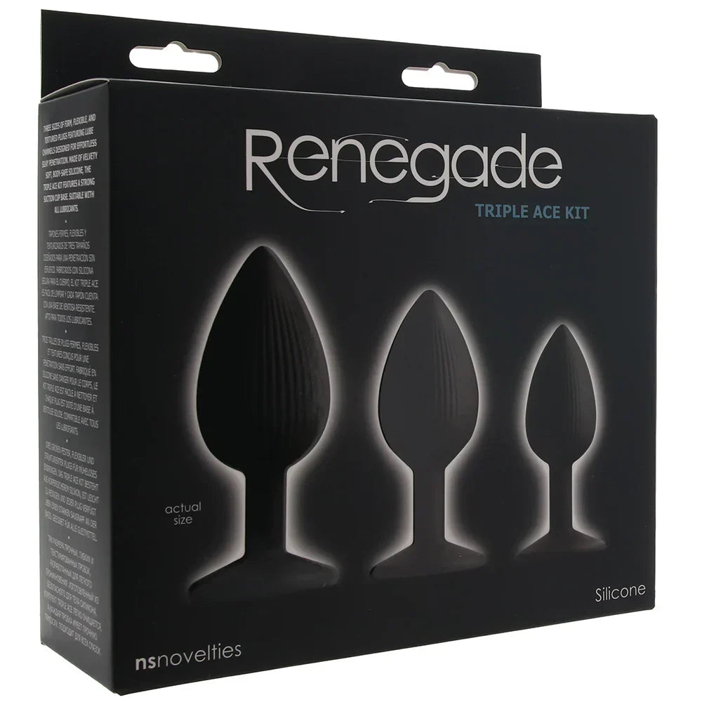 Renegade Triple Ace Silicone Butt Plug Kit