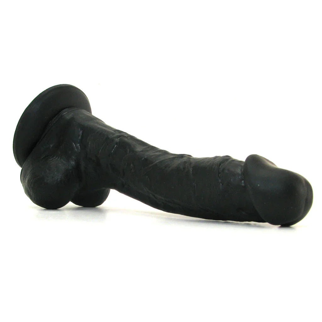 Small Silicone Colours Dildo 7" – Black