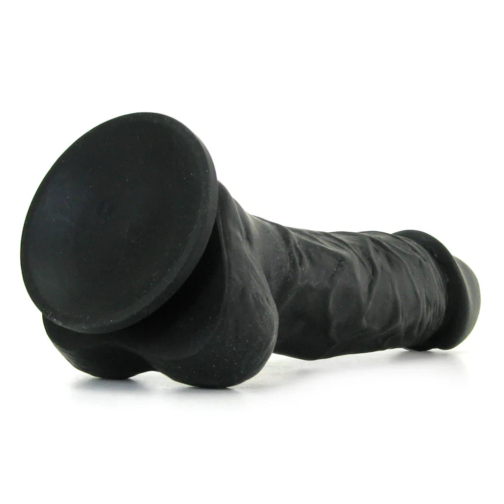 Small Silicone Colours Dildo 7" – Black