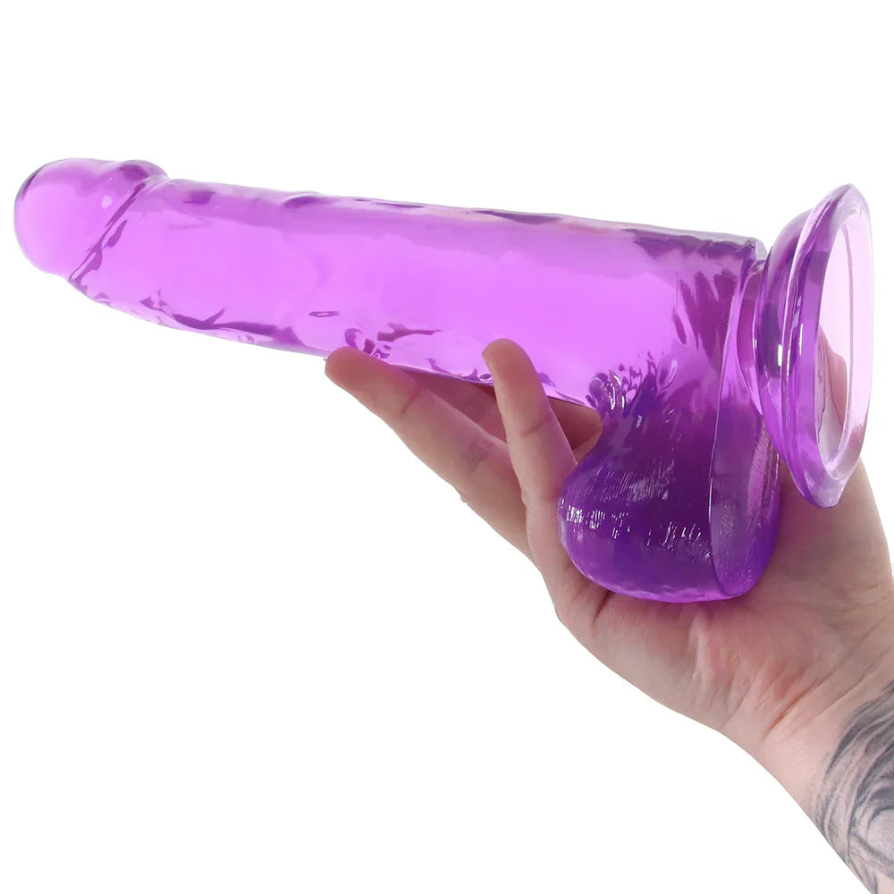 Size Queen 8 Inch Jelly Dildo in Purple