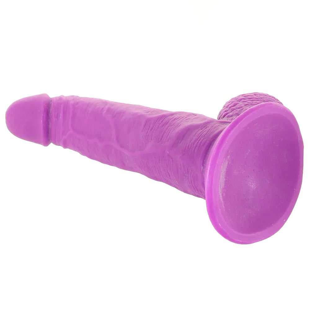Pop Peckers 7.5 Inch Ballsy Dildo in Purple