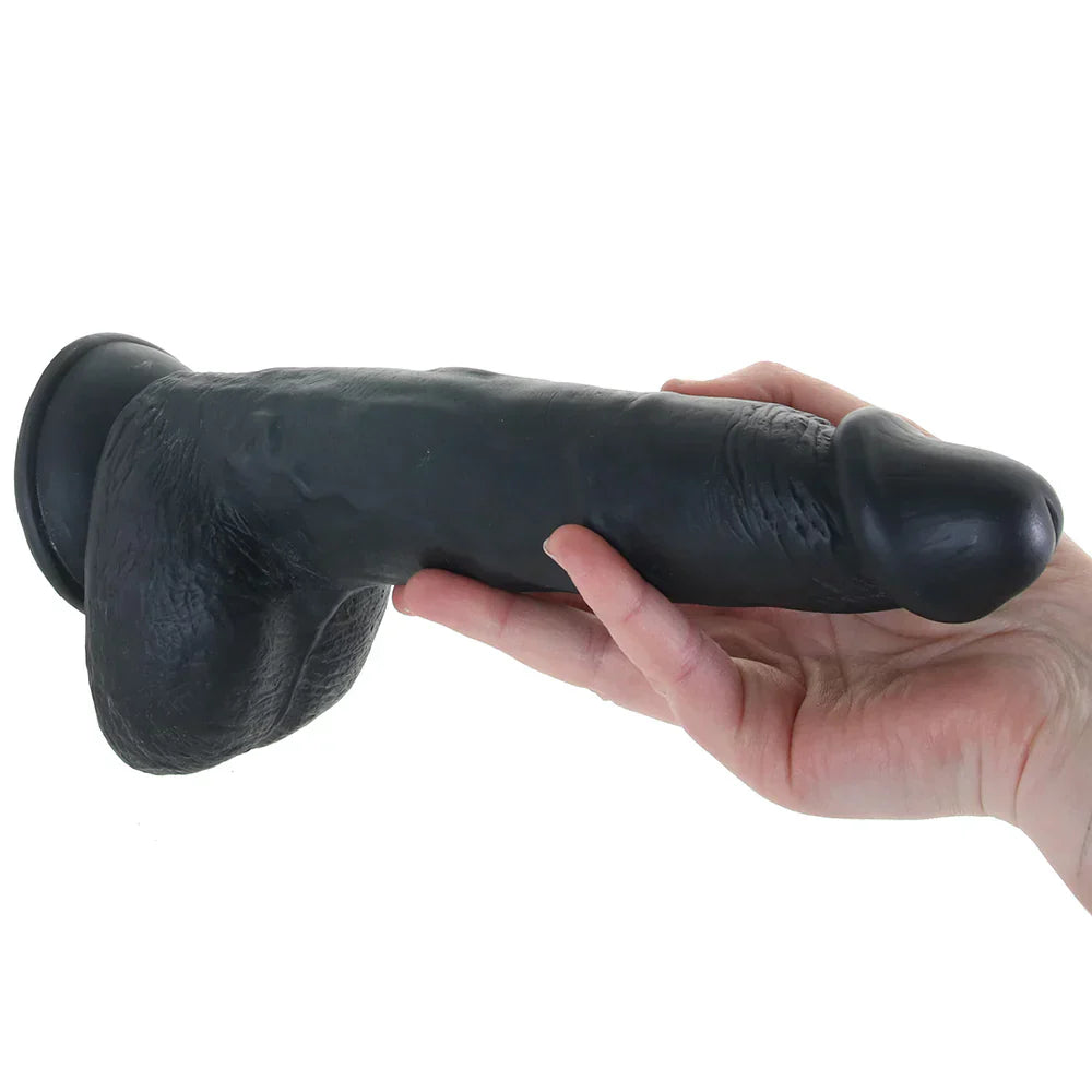 Master Cock Beefy Brad 9 Inch Ballsy Dildo in Black