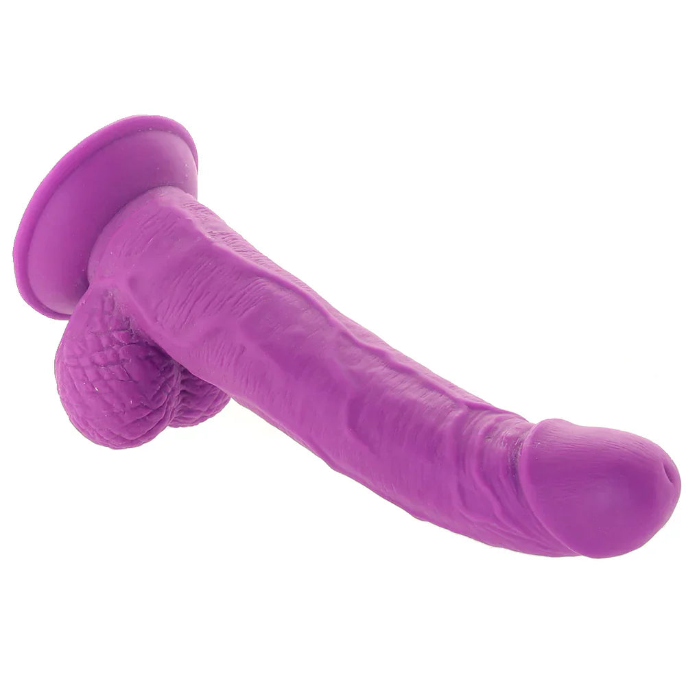 Pop Peckers 7.5 Inch Ballsy Dildo in Purple