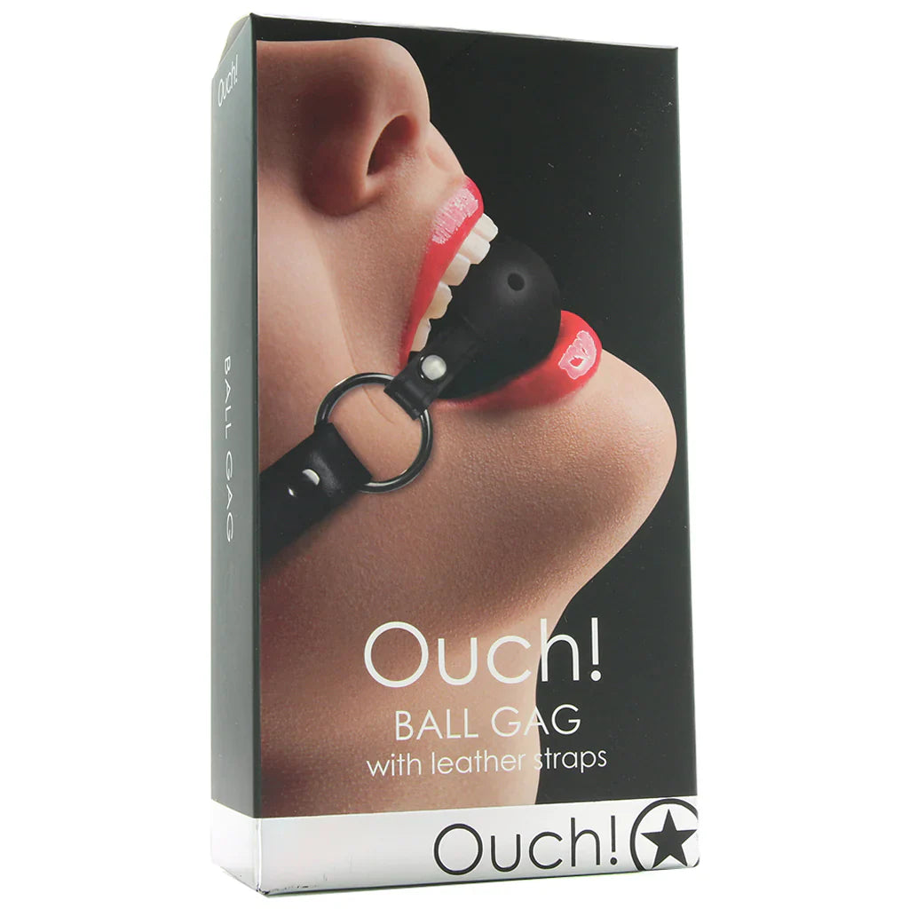 Ouch! Ball Gag (Black) – Classic Kink, Maximum Control 🖤