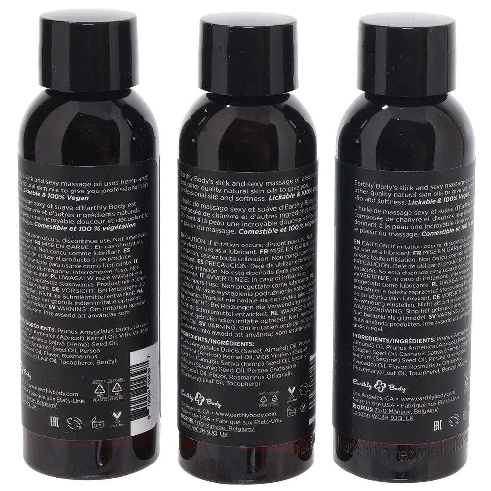 Hempseed Edible Massage Oil Gift Set